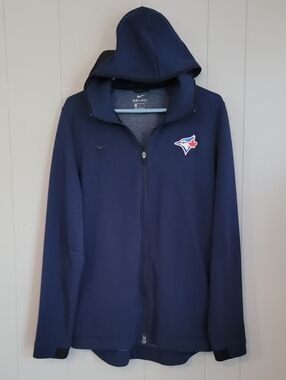 Nike Toronto Blue Jays Men's Sweat Jacket Full Zip Navy Blue Large Long Sleeve